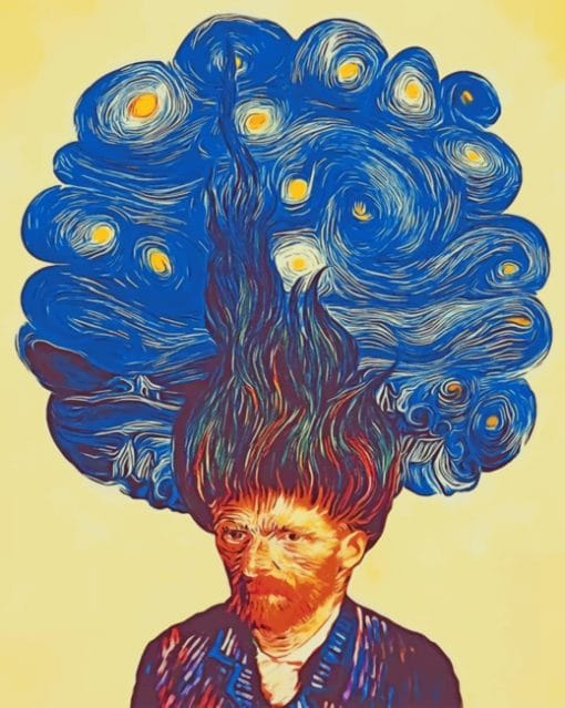 Van Gogh Self Portrait paint by numbers