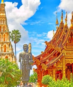 Wat Chedi Liam paint by numbers