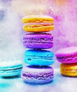 Watercolor Macarons Paint by numbers