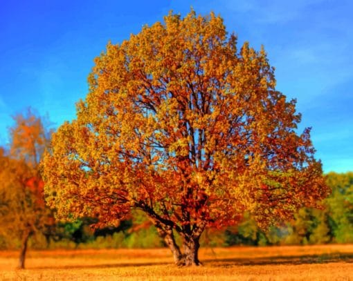 Yellow Tree paint by numbers