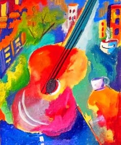 Abstract Guitar paint By Numbers