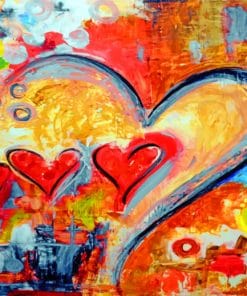 Abstract Hearts paint By Numbers