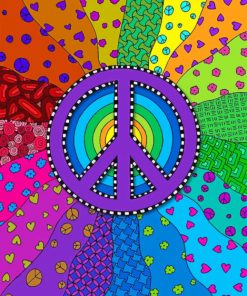 Abstract Peace paint by numbers