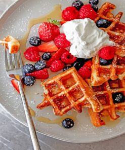 Strawberry Waffles paint By Numbers