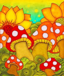 Aesthetic Mushrooms Paint by numbers