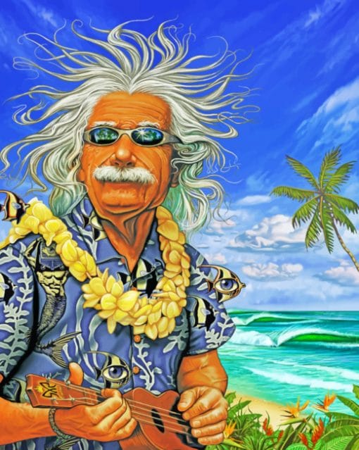 Albert Einstein Vacation paint by numbers