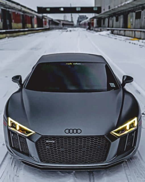 Audi R8 Dark Grey paint By Numbers