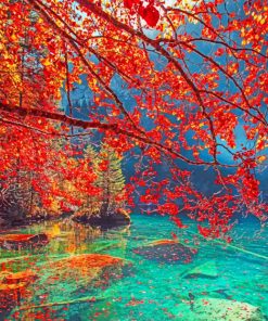 Blausee Lake paint by numbers