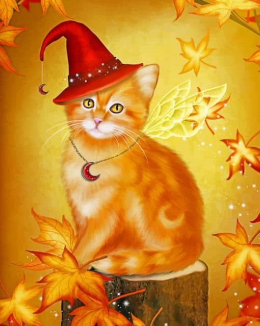 Autumn Cat paint by numbers