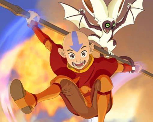 Avatar Aang paint by numbers