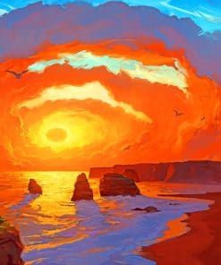 Beautiful Sunset paint By Numbers