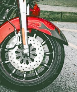 Black And Red Bike Wheel paint by numbers