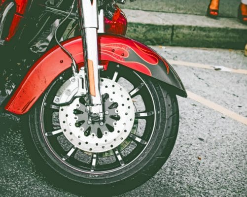 Black And Red Bike Wheel paint by numbers