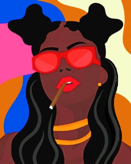 Cool Black Art paint By Numbers
