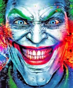 Cool Joker Face paint by numbers