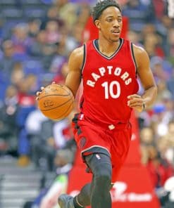 Demar Derozan Raptors Player Paint by numbers