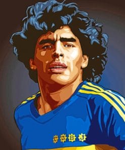 diego maradona paint by number