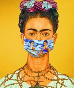 Frida Kahlo With Mask paint by numbers