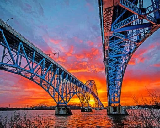 Grand Island Bridge paint by numbers