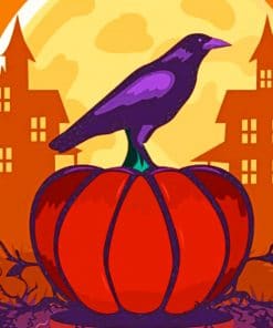 Halloween Crow paint by numbers