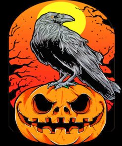 Halloween Crow paint by numbers