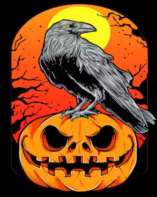 Halloween Crow paint by numbers