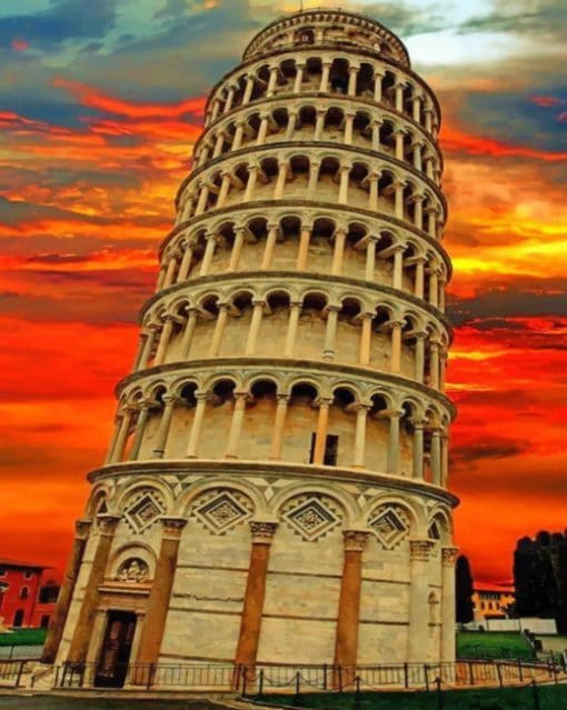 Leaning Tower of Pisa paint By Numbers