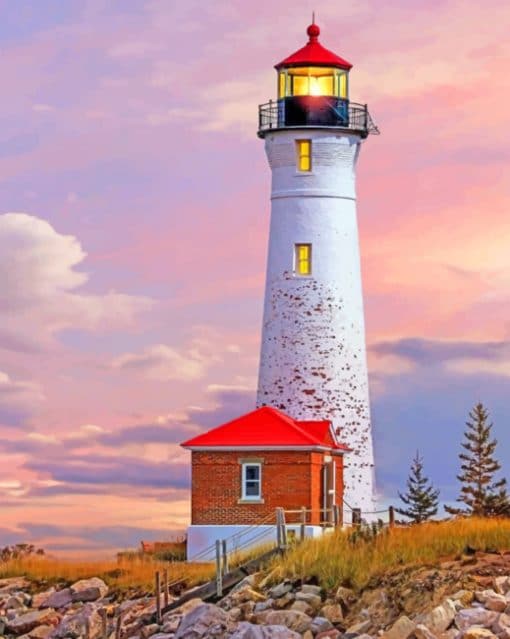 Light House In Michigan paint by numbers