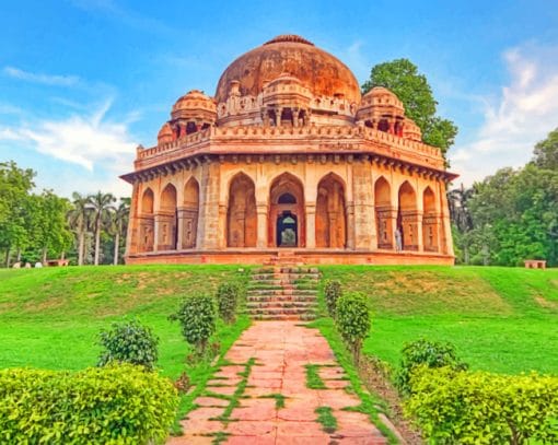 Lodhi Garden Delhi paint by numbers