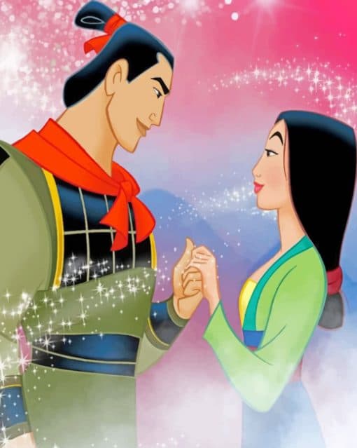 Mulan And Li Shang paint by numbers