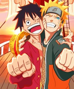 Naruto And Luffy Paint By Numbers