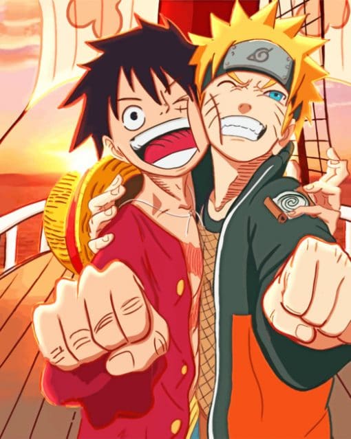 Naruto And Luffy Paint By Numbers