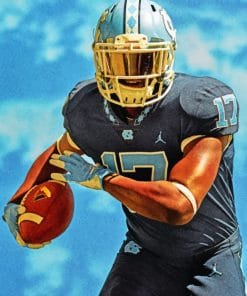 North Carolina Football Uniform paint by numbers