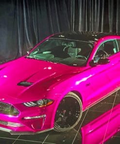 Pink Mustang paint By Numbers