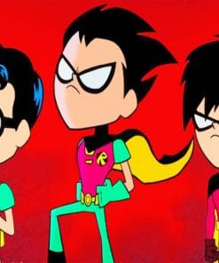 Robin Teen Titans Go paint by numbers