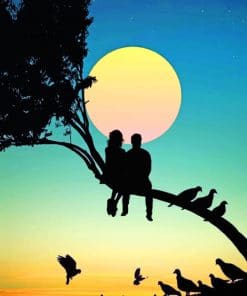 Silhouette Couple paint By Numbers