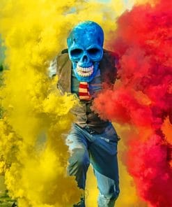 Skull With Smoke Bomb paint by numbers