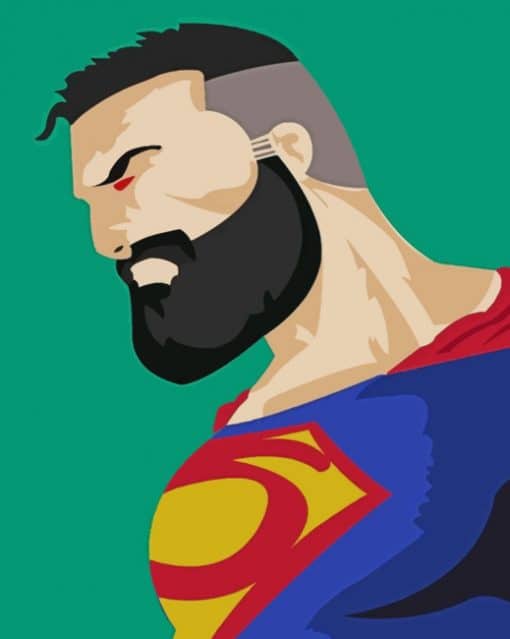 Super Man paint By Numbers