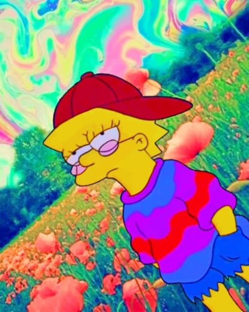 Trippy Lisa Simpson paint by numbers