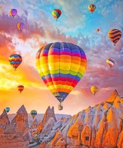 Turkey Hot Air Balloons paint by numbers