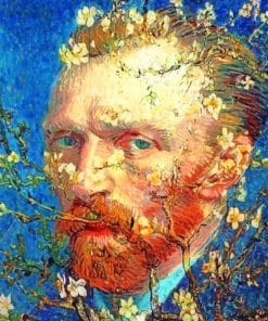 Van Gogh With Face With Flowers paint by numbers