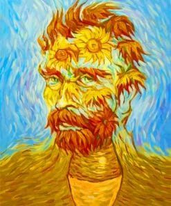 Van Gogh Sunflower Portrait paint By numbers