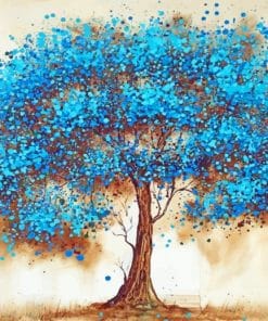 Blue Tree paint by numbers