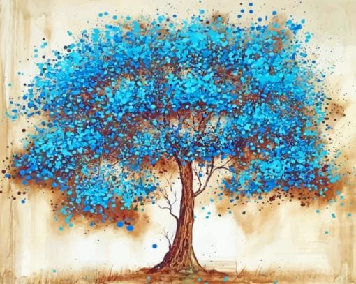 Blue Tree paint by numbers