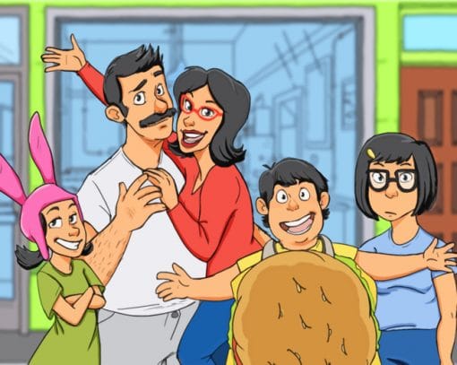 Bobs Burger Family paint by numbers