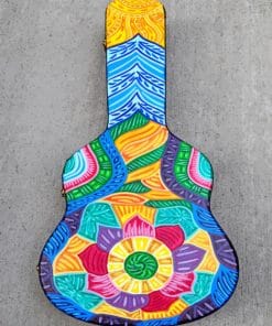 Colorful Guitar paint by numbers