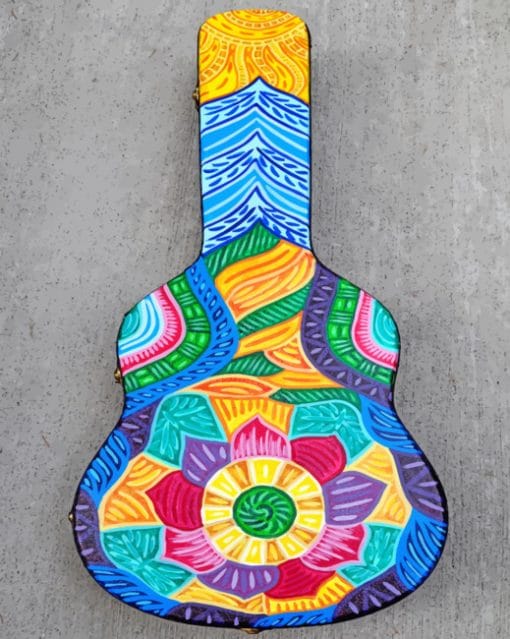 Colorful Guitar paint by numbers