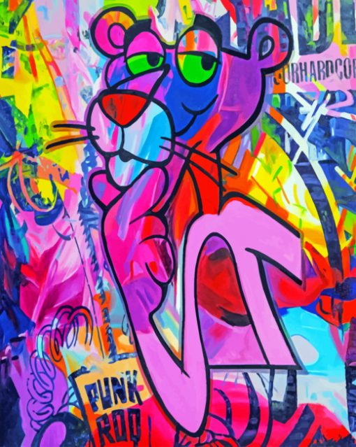 Pink Panther Art Paint By Numbers