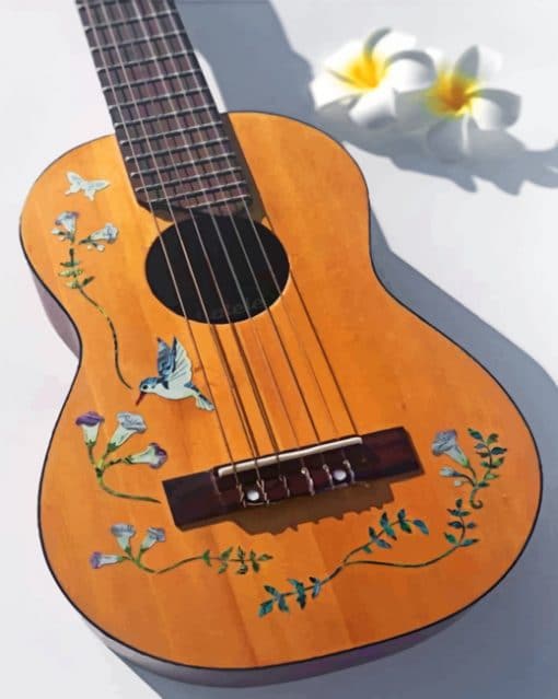 Wooden Guitar paint By Numbers