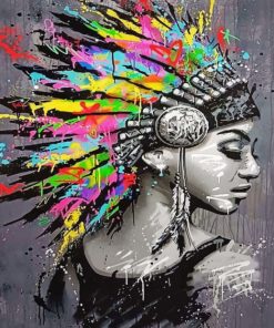 Native American Lady paint By Numbers